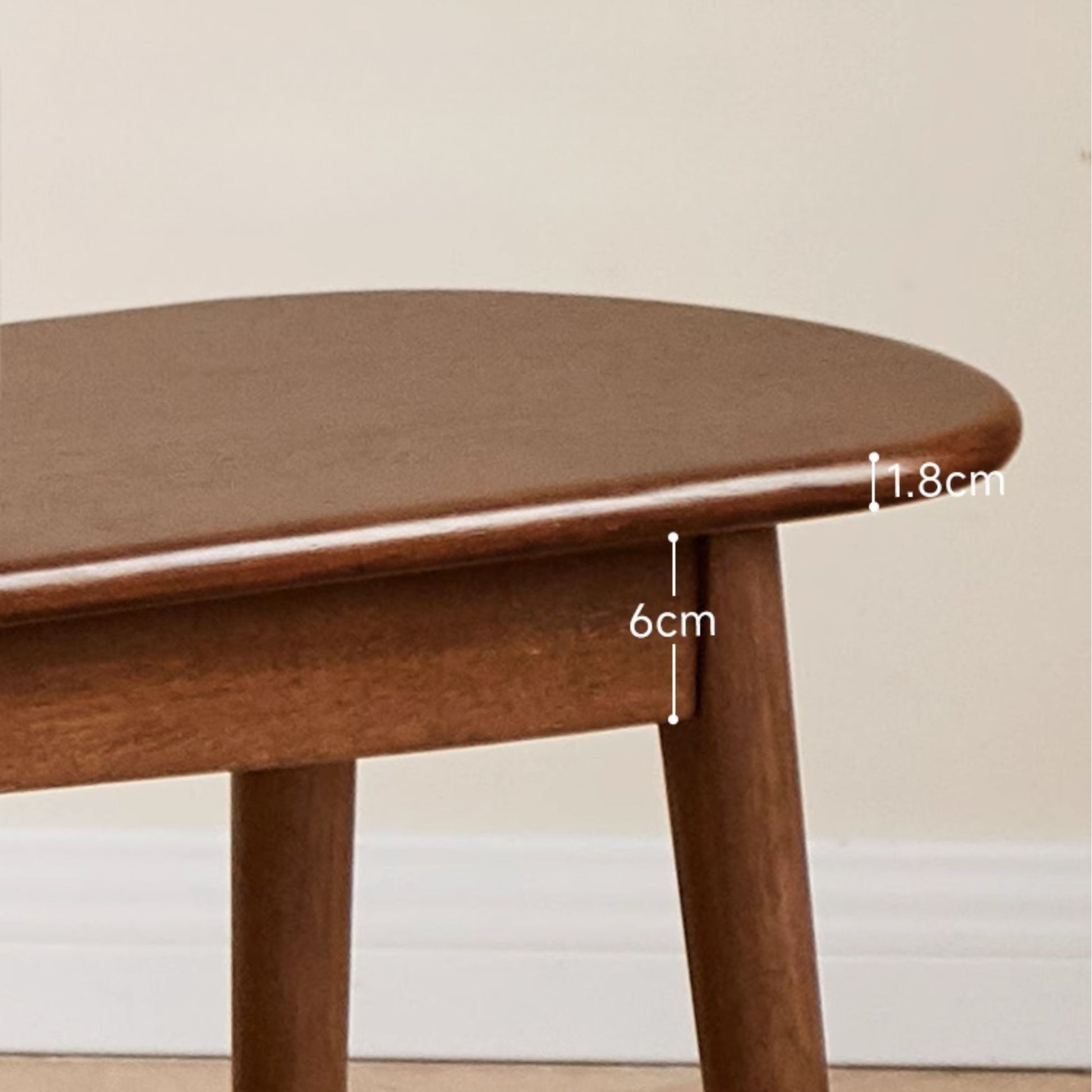 Tanya rubberwood bench in walnut finish