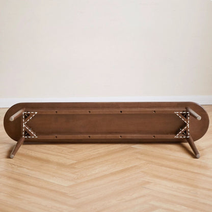 Tanya rubberwood bench in walnut finish