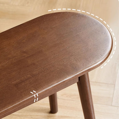 Tanya rubberwood bench in walnut finish