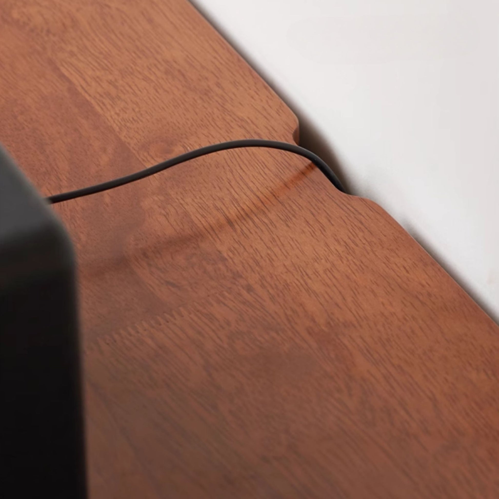 Taylar rubber wood TV console in walnut finish