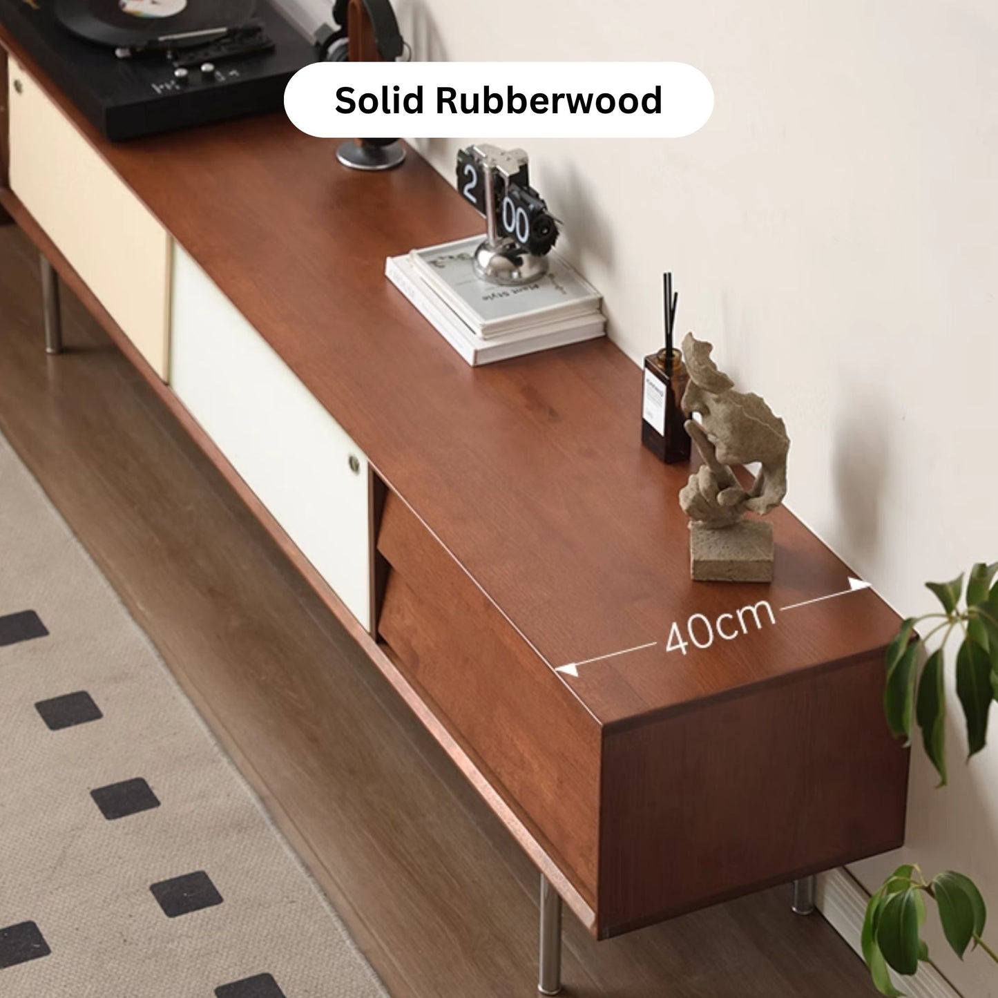 Taylor rubberwood TV console