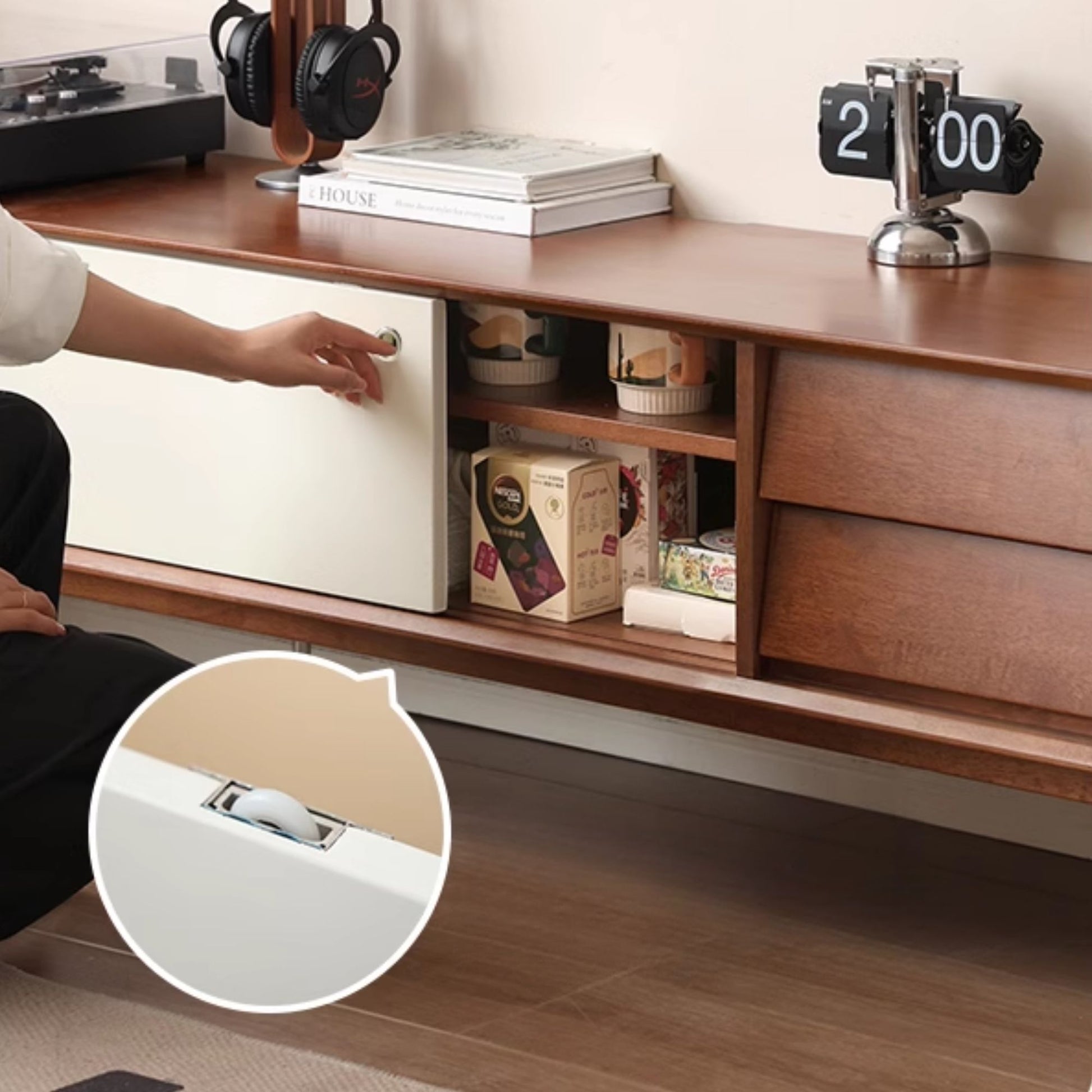 Taylor rubberwood TV console