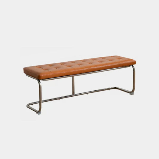 Theo stainless steel bench brown