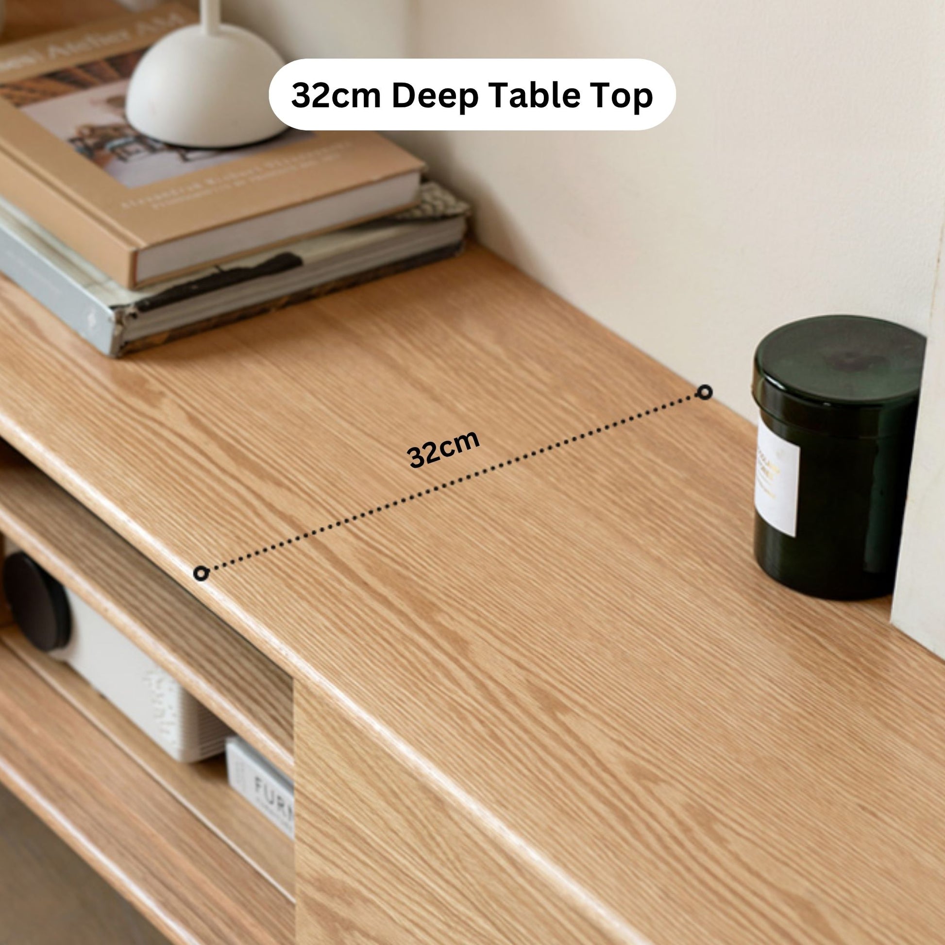 Tina natural wood colour oak wood TV console