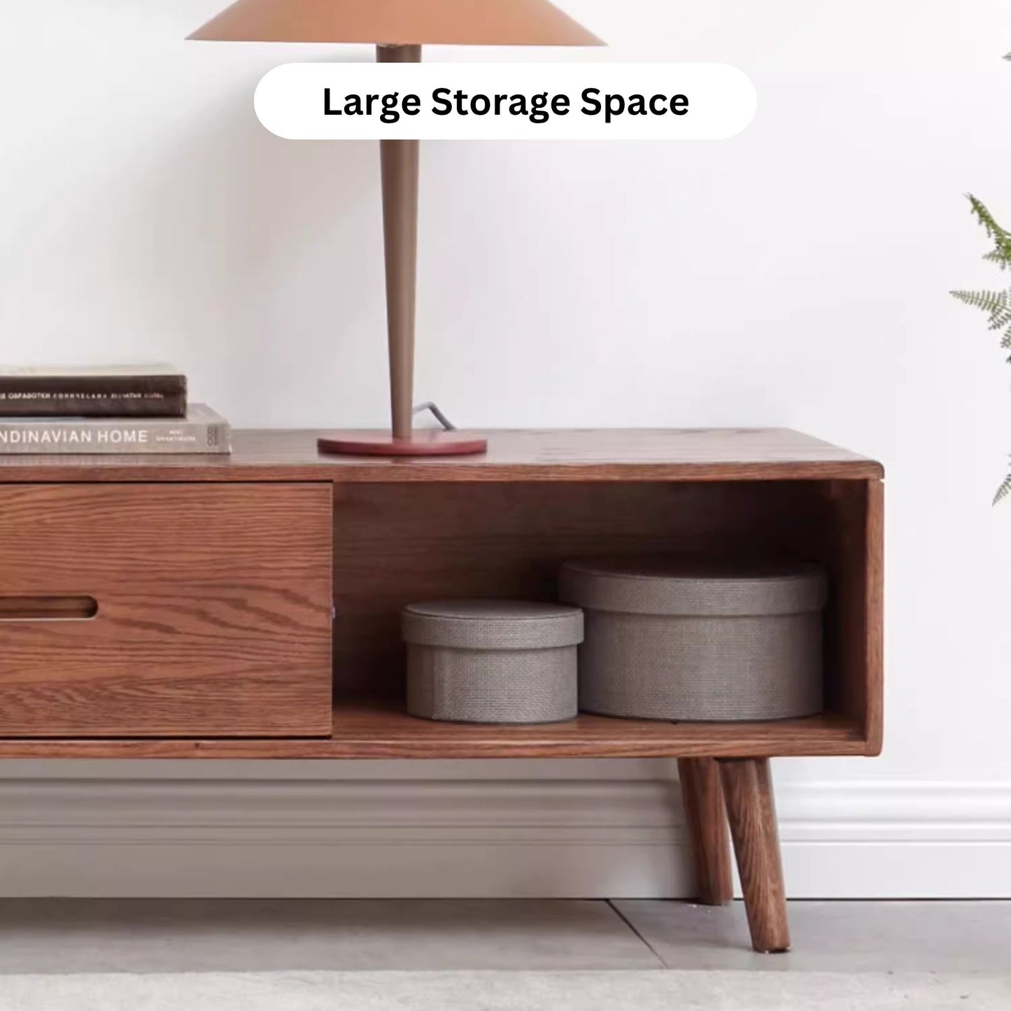 Tina walnut colour oak wood TV console
