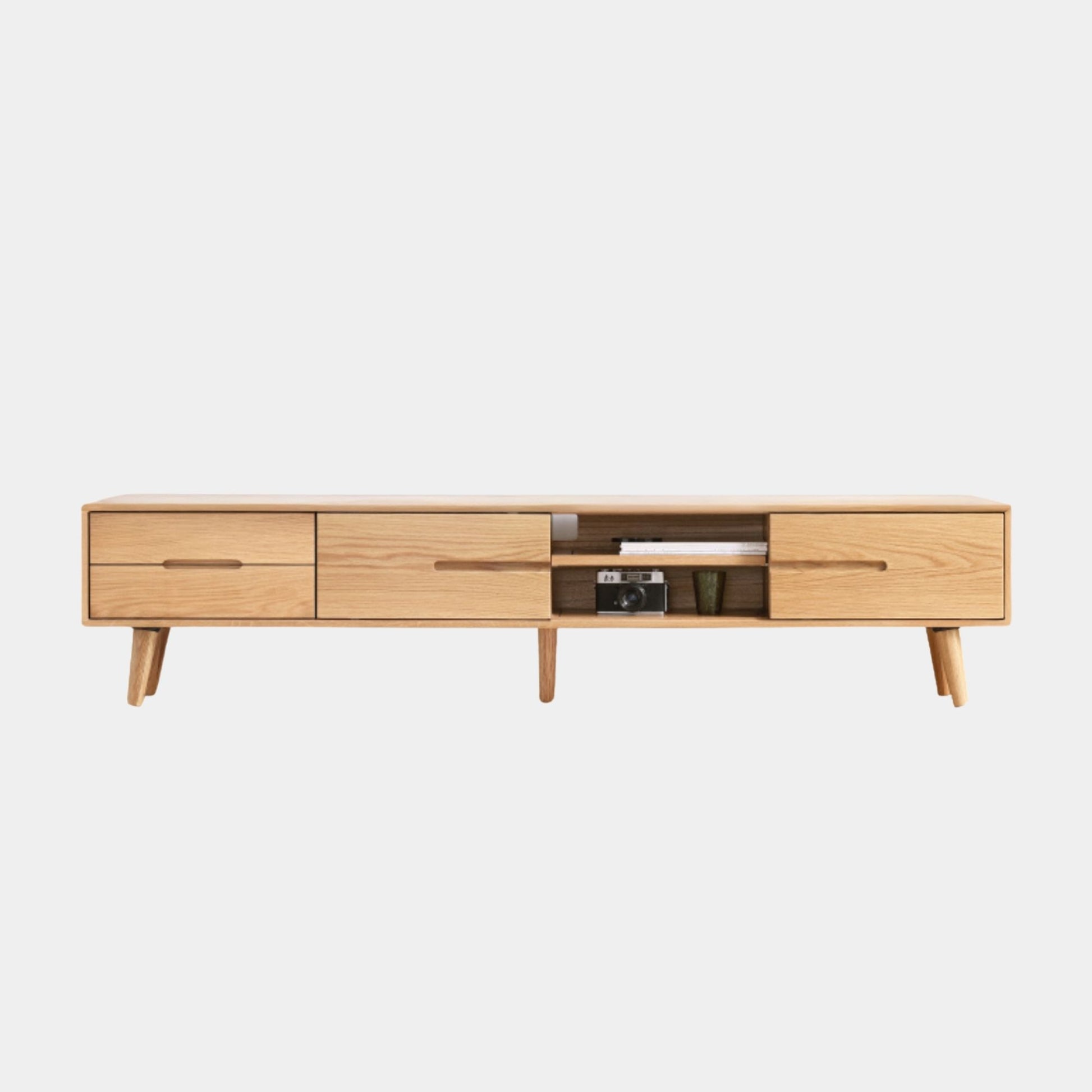 Tina natural wood colour oak wood TV console