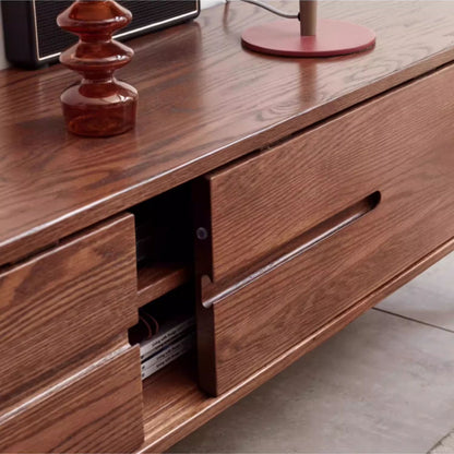 Tina walnut colour oak wood TV console