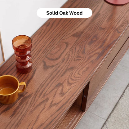 Tina walnut colour oak wood TV console