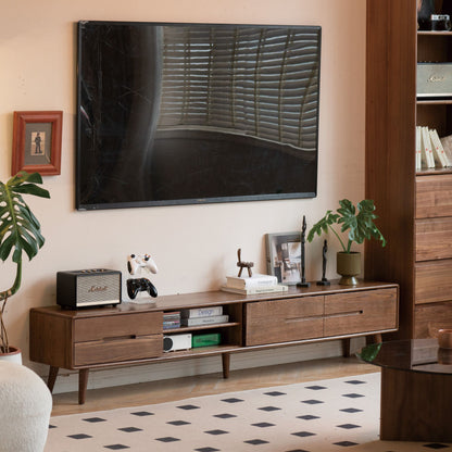 Tina walnut colour oak wood TV console