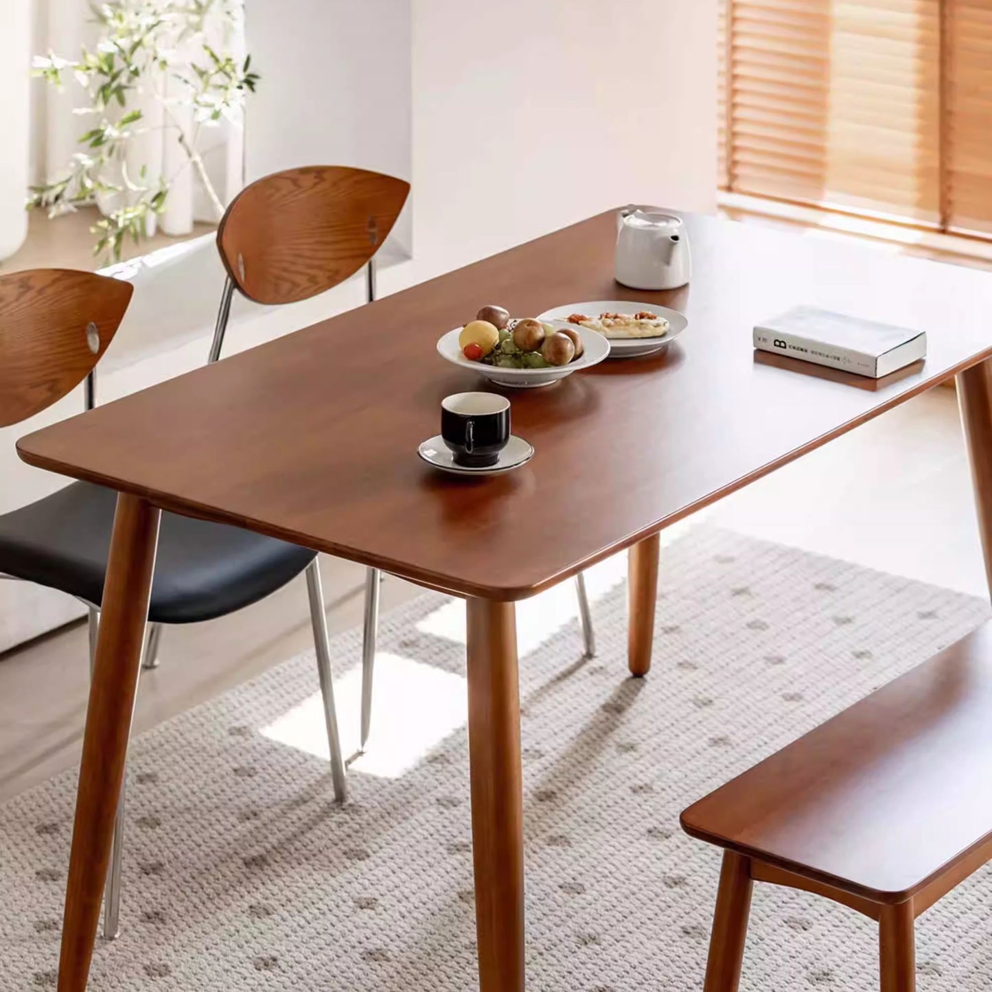 Tranquil wood dining table