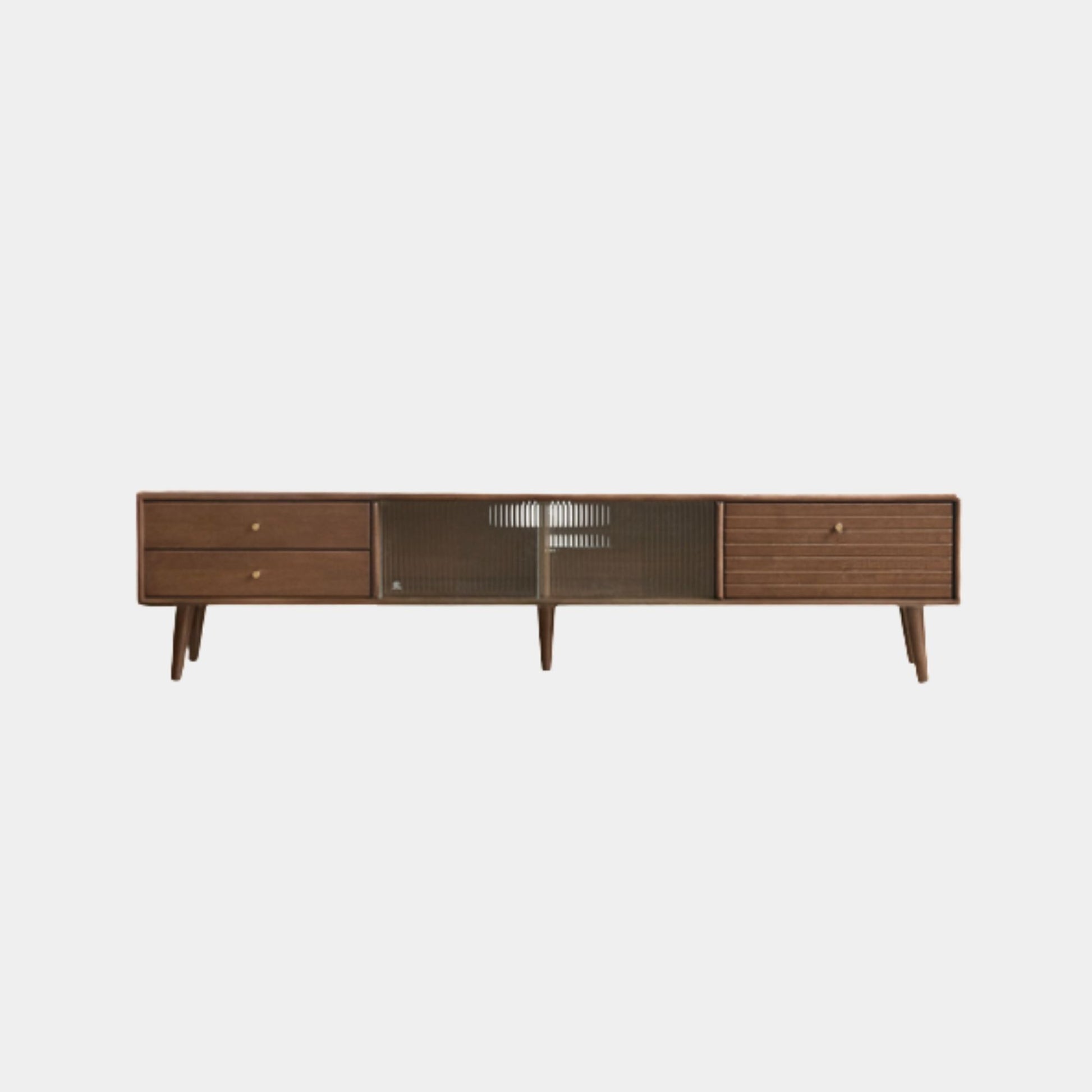 Travis rubber wood tv console in walnut colour