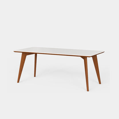 Trevor sintered stone dining table white