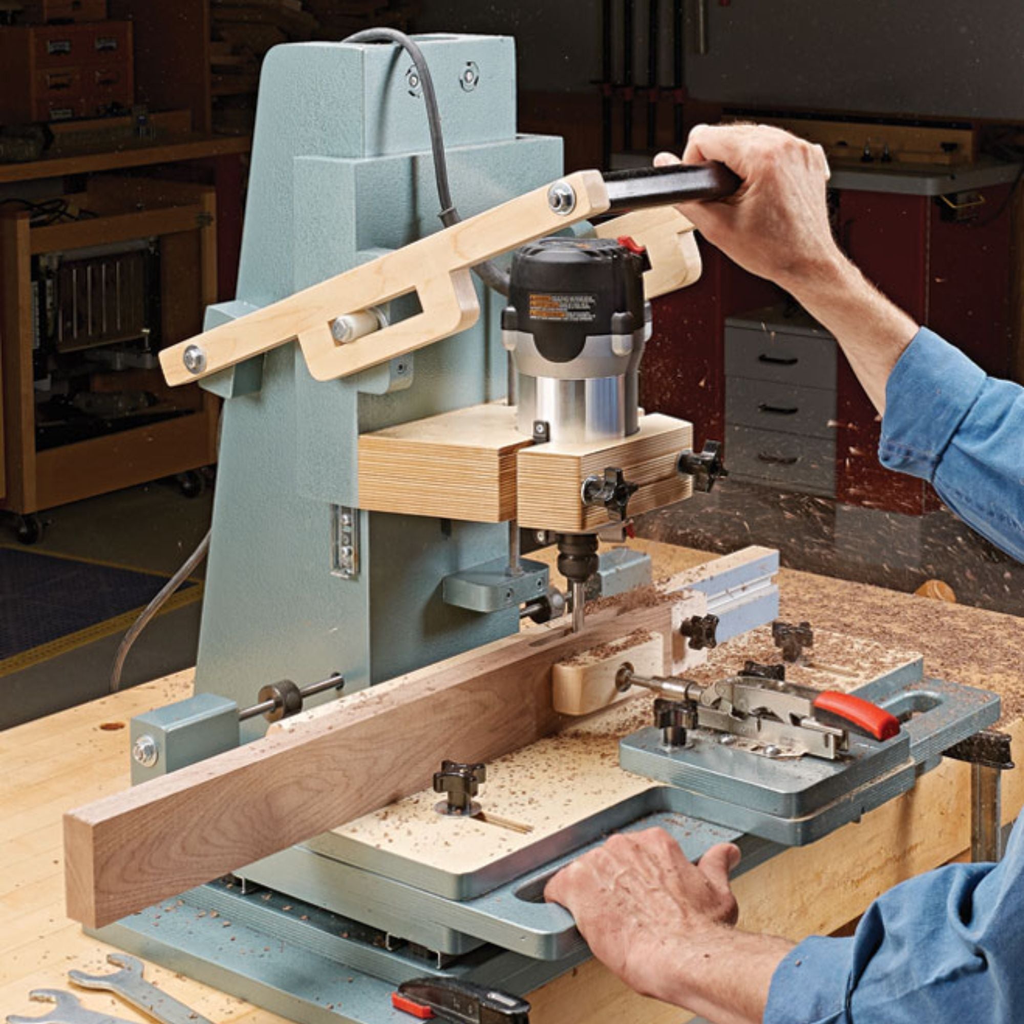 Mortise creation using machinery
