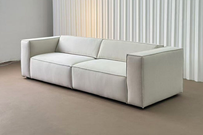 Woven natural fabric sofa sample